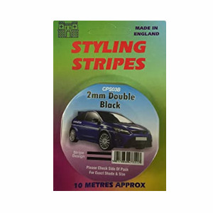 Auto Styling Stripes 2mm Double Black